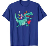 Valentines Day Dinosaur I Steal Hearts Tshirt Gifts for Boys T-Shirt