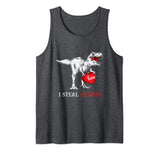 Valentines Day Dinosaur I Steal Hearts Tshirt Gifts for Boys Tank Top