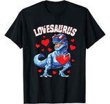 Valentines Day Dinosaur Lovesaurus T rex Gifts Boys Kids Men T-Shirt