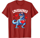 Valentines Day Dinosaur Lovesaurus T rex Gifts Boys Kids Men T-Shirt