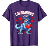 Valentines Day Dinosaur Lovesaurus T rex Gifts Boys Kids Men T-Shirt