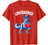 Valentines Day Dinosaur Lovesaurus T rex Gifts Boys Kids Men T-Shirt