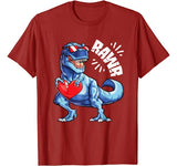 Valentines Day Dinosaur RAWR T rex Lover Gifts Boys Kids Men T-Shirt