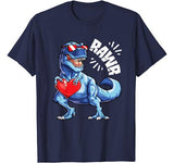Valentines Day Dinosaur RAWR T rex Lover Gifts Boys Kids Men T-Shirt