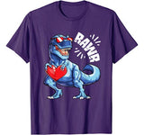 Valentines Day Dinosaur RAWR T rex Lover Gifts Boys Kids Men T-Shirt