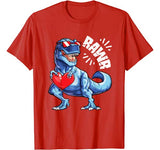 Valentines Day Dinosaur RAWR T rex Lover Gifts Boys Kids Men T-Shirt