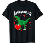 Valentines Day Dinosaur Shirt Lovesaurus Tshirt T Rex Boys T-Shirt