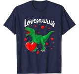 Valentines Day Dinosaur Shirt Lovesaurus Tshirt T Rex Boys T-Shirt