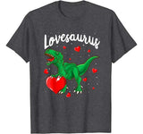 Valentines Day Dinosaur Shirt Lovesaurus Tshirt T Rex Boys T-Shirt