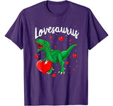 Valentines Day Dinosaur Shirt Lovesaurus Tshirt T Rex Boys T-Shirt