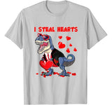 Valentines Day Dinosaur Tuxedo Costume I Steal Hearts T-rex T-Shirt