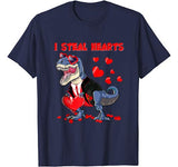 Valentines Day Dinosaur Tuxedo Costume I Steal Hearts T-rex T-Shirt