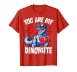 Valentines Day Dinosaur You Are My Dinomite T rex Boys Kids T-Shirt