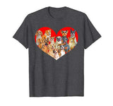 Valentines Day Dogs T Shirt Pug Corgi Bulldog Heart Gift