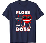 Valentines Day Floss Like A Boss Heart Boys Girls Kids T-Shirt
