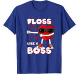 Valentines Day Floss Like A Boss Heart Boys Girls Kids T-Shirt