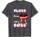 Valentines Day Floss Like A Boss Heart Boys Girls Kids T-Shirt