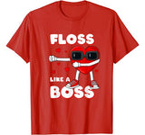 Valentines Day Floss Like A Boss Heart Boys Girls Kids T-Shirt