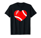 Valentine’s Day Football Red Heart Men Women Gift Pajama T-Shirt