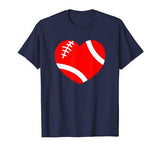 Valentine’s Day Football Red Heart Men Women Gift Pajama T-Shirt