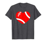 Valentine’s Day Football Red Heart Men Women Gift Pajama T-Shirt