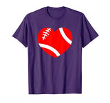 Valentine’s Day Football Red Heart Men Women Gift Pajama T-Shirt
