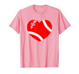 Valentine’s Day Football Red Heart Men Women Gift Pajama T-Shirt
