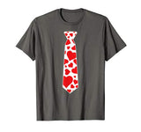 Valentine’s Day Hearts Neck Tie T-Shirt For Kids & Adults