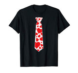 Valentine’s Day Hearts Neck Tie T-Shirt For Kids & Adults