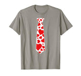 Valentine’s Day Hearts Neck Tie T-Shirt For Kids & Adults