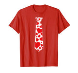 Valentine’s Day Hearts Neck Tie T-Shirt For Kids & Adults