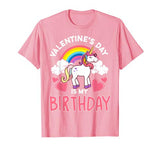 Valentines Day Is My Birthday Kids Shirt Unicorn Cute Gift