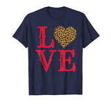 Valentines Day L O V E Cheetah Print Heart Shirt