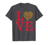Valentines Day L O V E Cheetah Print Heart Shirt