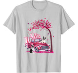 Valentines Day LOVE Pickup Truck Boston Terrier T-Shirt