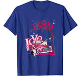 Valentines Day LOVE Pickup Truck Boston Terrier T-Shirt