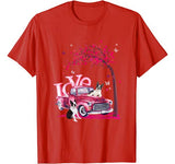 Valentines Day LOVE Pickup Truck Boston Terrier T-Shirt