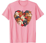 Valentines Day Labrador Heart Funny Dog Lover Men Women Love T-Shirt