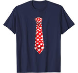 Valentines Day Neck Tie Heart Youth Kids Boys Men Love Gifts T-Shirt