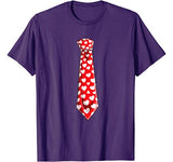 Valentines Day Neck Tie Heart Youth Kids Boys Men Love Gifts T-Shirt