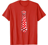 Valentines Day Neck Tie Heart Youth Kids Boys Men Love Gifts T-Shirt