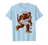 Valentines Day Shirt Bigfoot Cupid Men Boys Love Hearts