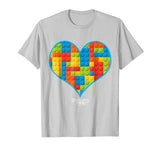 Valentines Day Shirt For Boys Block Brick Heart