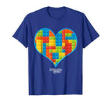 Valentines Day Shirt For Boys Block Brick Heart