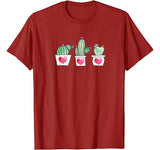 Valentines Day Shirt For Mom Dad Gardeners Succulent Cactus T-Shirt