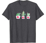 Valentines Day Shirt For Mom Dad Gardeners Succulent Cactus T-Shirt