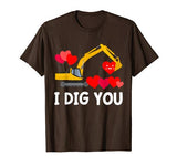 Valentine’s Day Shirt for Boys Heart Tractor Loving Funny T-Shirt