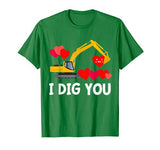 Valentine’s Day Shirt for Boys Heart Tractor Loving Funny T-Shirt
