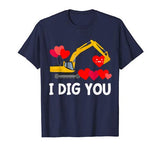 Valentine’s Day Shirt for Boys Heart Tractor Loving Funny T-Shirt