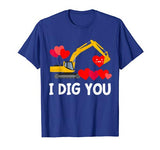 Valentine’s Day Shirt for Boys Heart Tractor Loving Funny T-Shirt